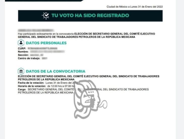 Petroleros de la Sección 22 votaron libre y en secreto