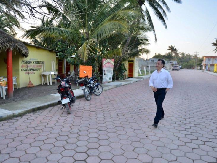 Cuitláhuac García acelera obras en zona turística de Tecolutla