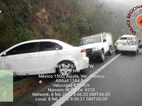 Accidente múltiple en la autopista Córdoba-Puebla deja una persona lesionada