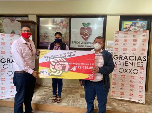 Banco de Alimentos recibió 172 mil 439 pesos del Redondeo OXXO