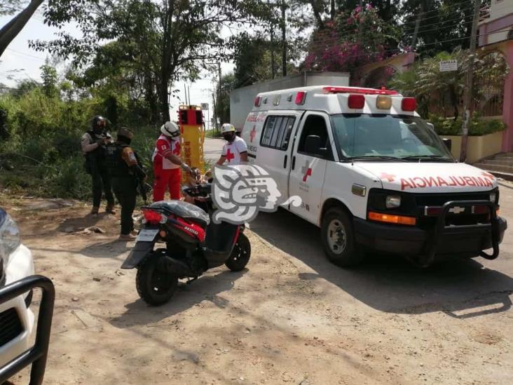 Italiano sufre accidente en motoneta en Acayucan