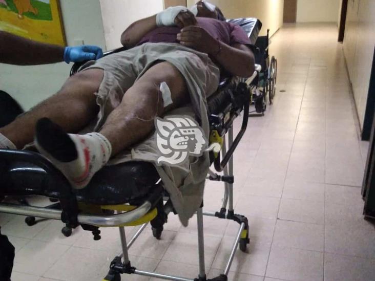 Italiano sufre accidente en motoneta en Acayucan