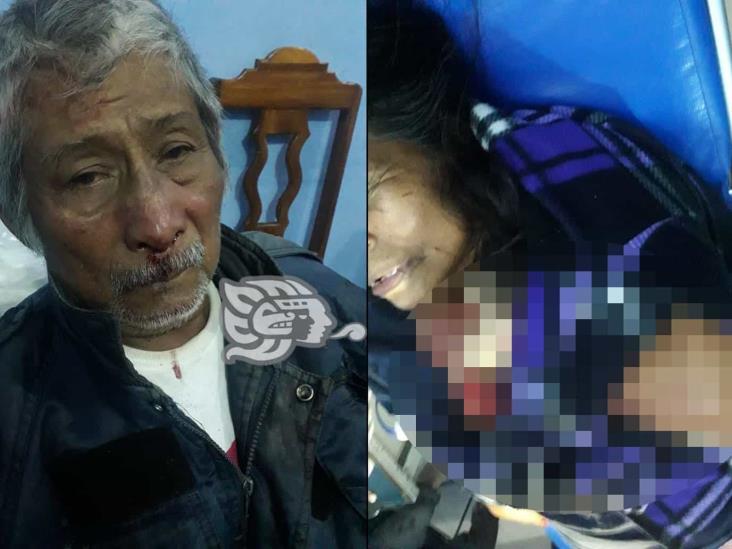 Ebrio sujeto atacó a machetazos a pareja de abuelitos