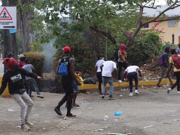 Migrantes en México chocan con la Guardia Nacional