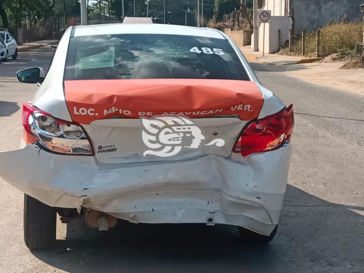 Dos accidentes protagonizados por taxistas en Acayucan 