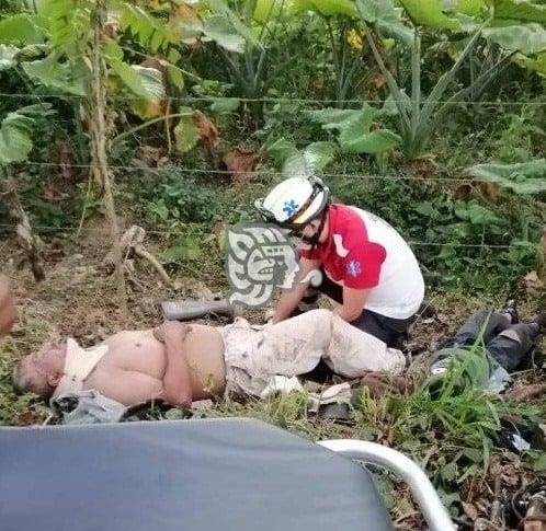 Choque entre dos motociclistas en carretera de Chinameca