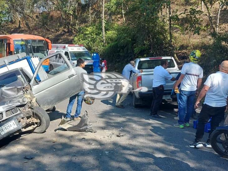 Fuerte choque en Zongolica deja una persona lesionada