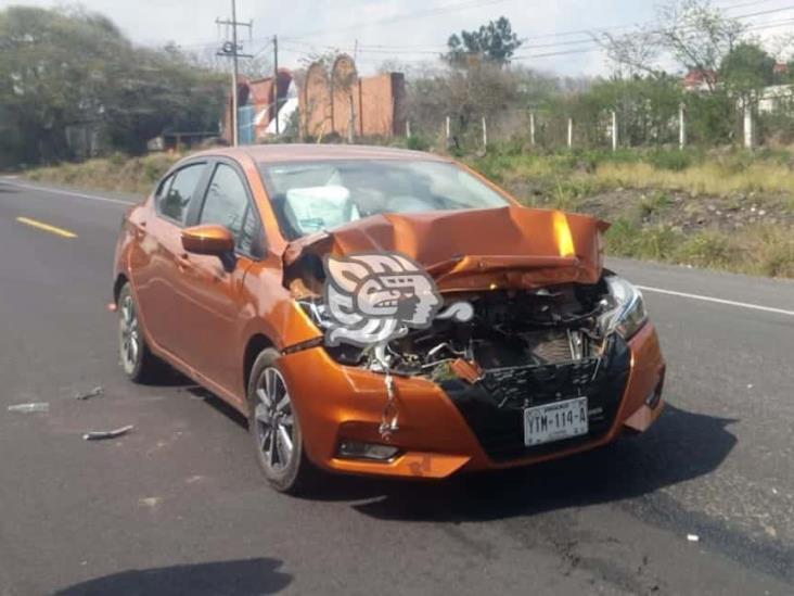 Chocan por alcance en carretera hacia Cerro Gordo