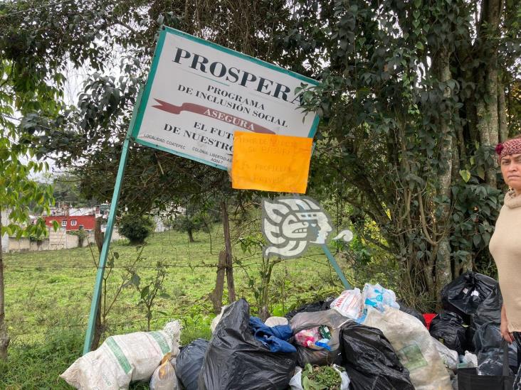 Hasta en fraccionamientos residenciales se acumulan montañas de basura en Coatepec