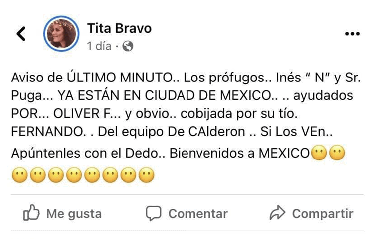 Inés Gómez-Mont está en México prófuga de la justicia; exsuegra la señala