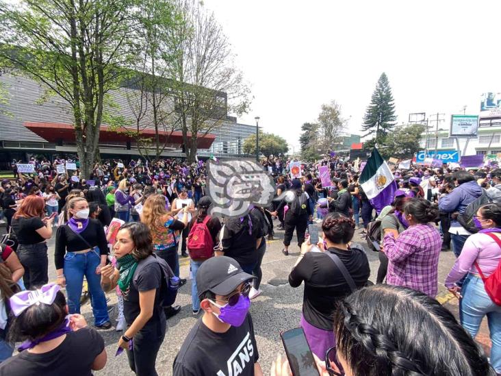 #8M: ‘Ninguna más en el olvido, ninguna más asesinada’, claman veracruzanas en Xalapa