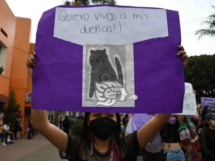 #8M: ‘Ninguna más en el olvido, ninguna más asesinada’, claman veracruzanas en Xalapa