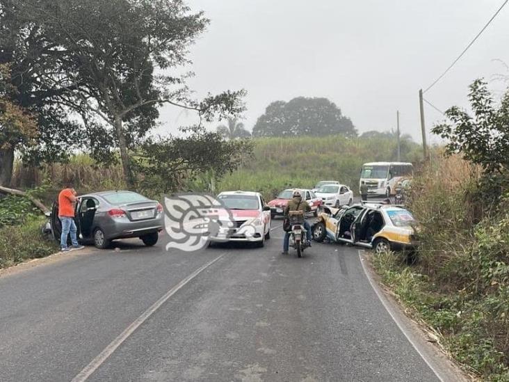 Fuerte choque en Cuitláhuac deja una persona lesionada