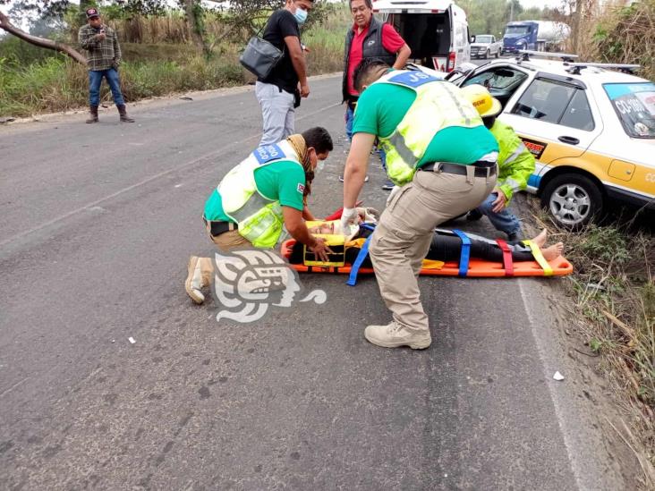 Fuerte choque en Cuitláhuac deja una persona lesionada