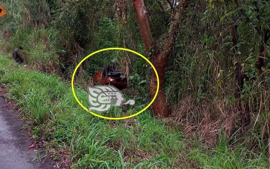 Vuelca camioneta en la carretera Misantla- Martínez de la Torre