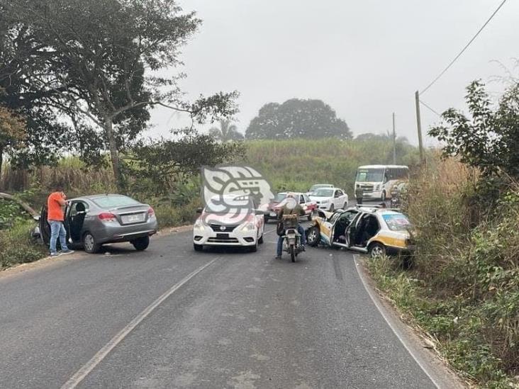 Fuerte choque en Cuitláhuac deja una persona lesionada