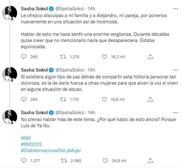 Sasha Sokol revela que Luis de Llano abusó de ella cuando aún era niña