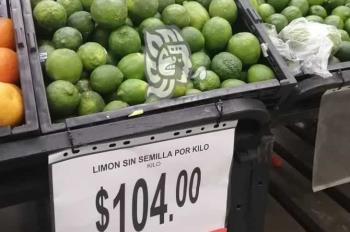 Precio del limón rebasa los 100 pesos en supermercados

