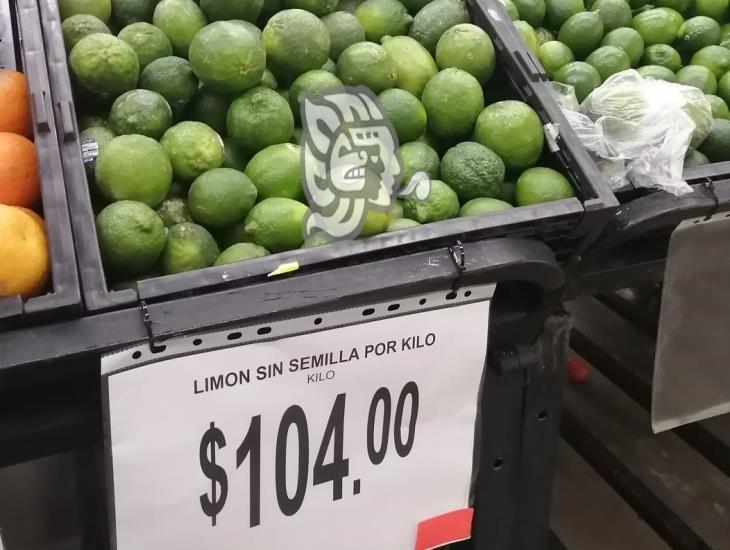 Precio del limón rebasa los 100 pesos en supermercados