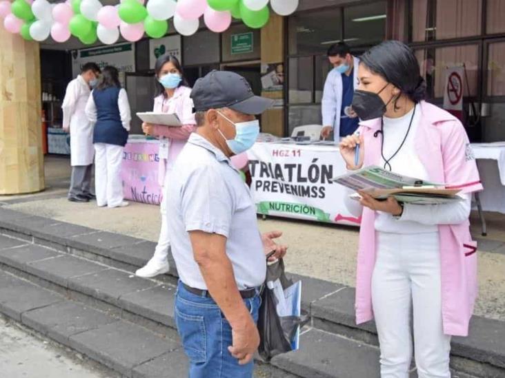 Promueve IMSS Veracruz Norte alimentación saludable durante Triatlón PrevenIMSS
