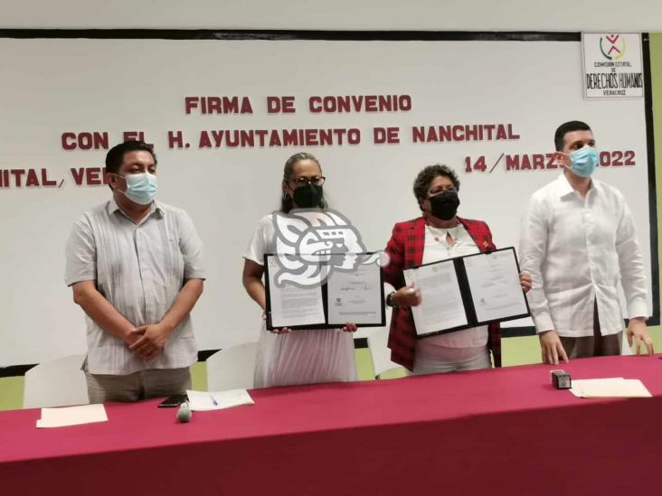 Gobierno de Nanchital firma convenio con la CEDH