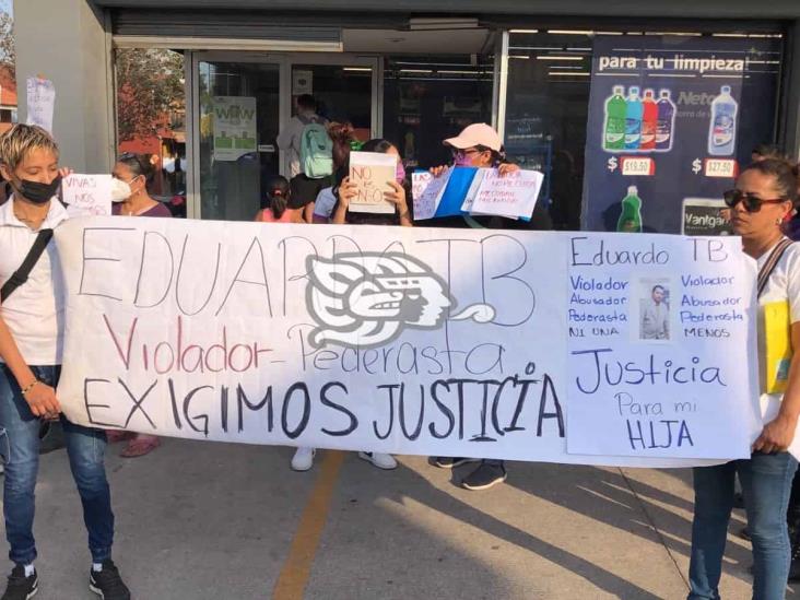 Se manifiestan por liberación de presunto pederasta en Río Medio 4 en Veracruz