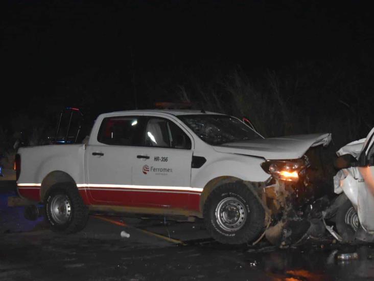 Choque frontal en la carretera federal; empleado de Ferromex iba en estado etílico