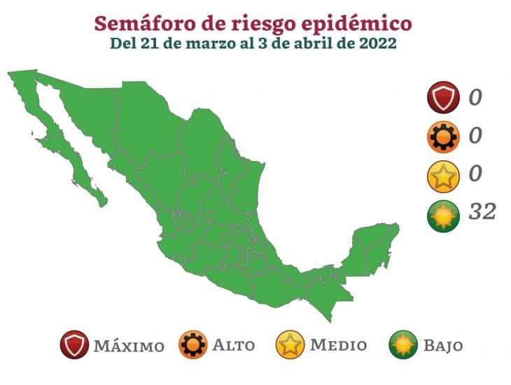 Toda la República Mexicana vuelve al verde en semáforo covid