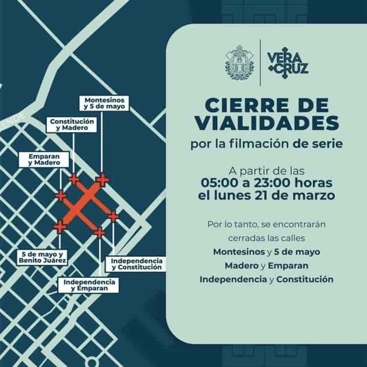 Ayuntamiento de Veracruz anuncia nuevos cierres viales para este lunes