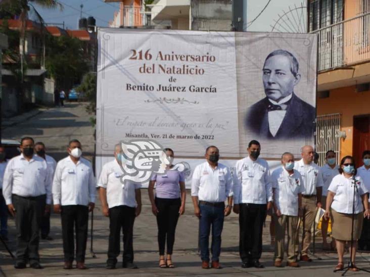 En Misantla, logia masónica honra a Benito Juárez en el aniversario de su natalicio
