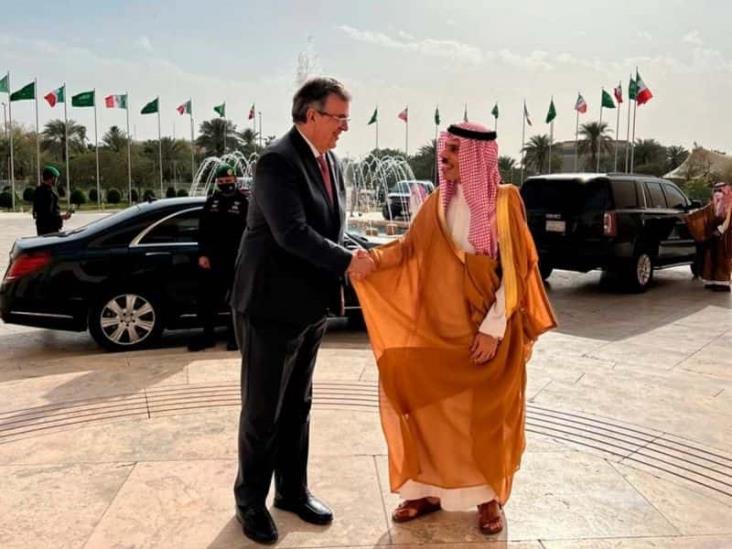 Destaca Ebrard proyecto del Tren Maya en Arabia Saudita