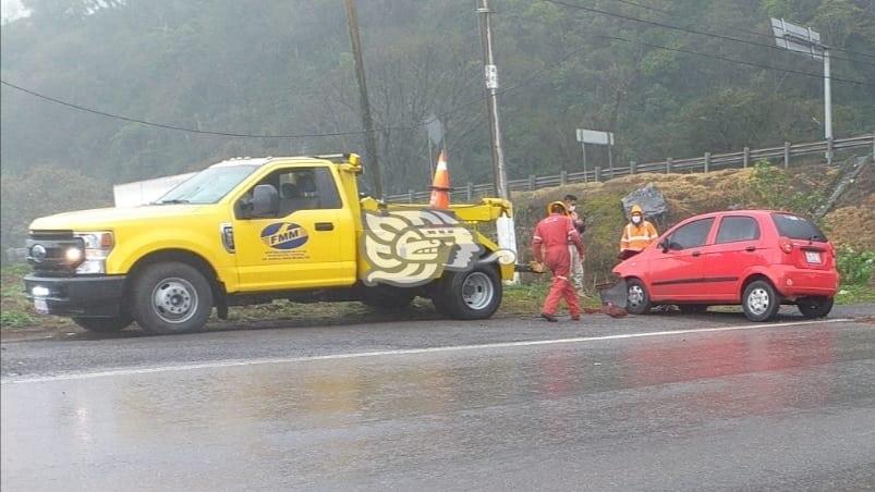 Doble accidente en ramal Vicente Guerrero de Huiloapan