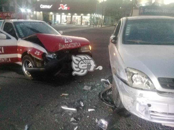 Tres lesionados en choque sobre la Xalapa-Banderilla