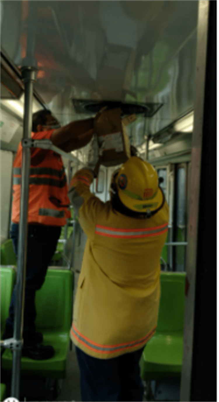 Rescatan a murciélago atorado en el Metro de CDMX