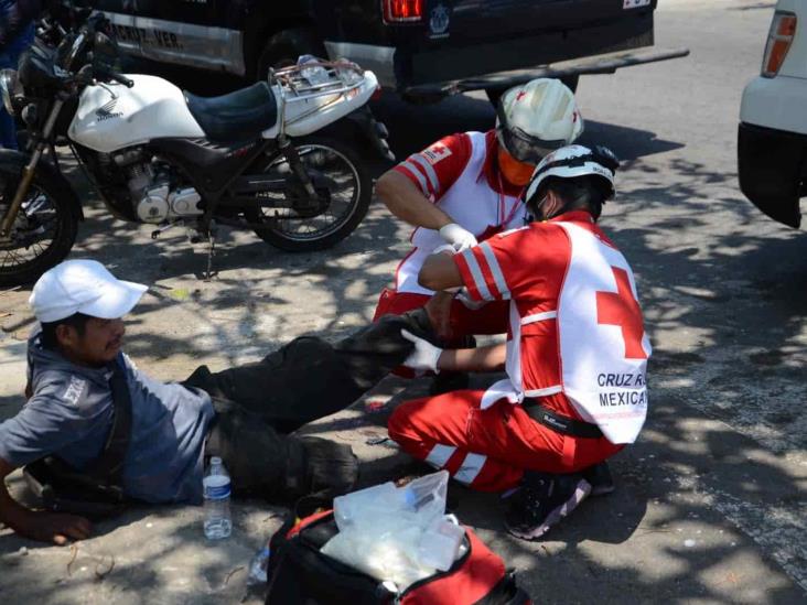 Jornalero se accidenta en colonia de Veracruz, locomotora le amputa el pie