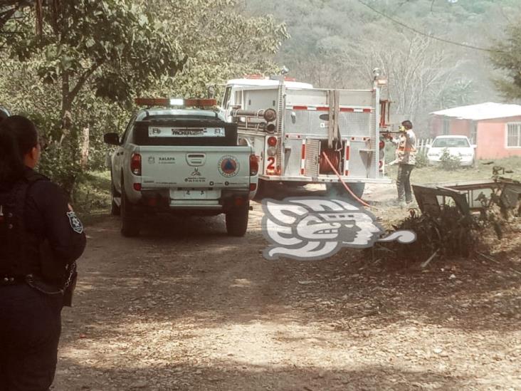 Se incendia una galera en La Haciendita, de Banderilla