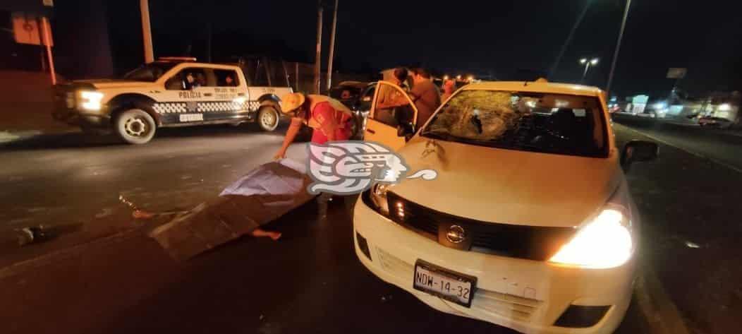 Hombre muere al instante luego de ser atropellado en la carretera Veracruz - Xalapa