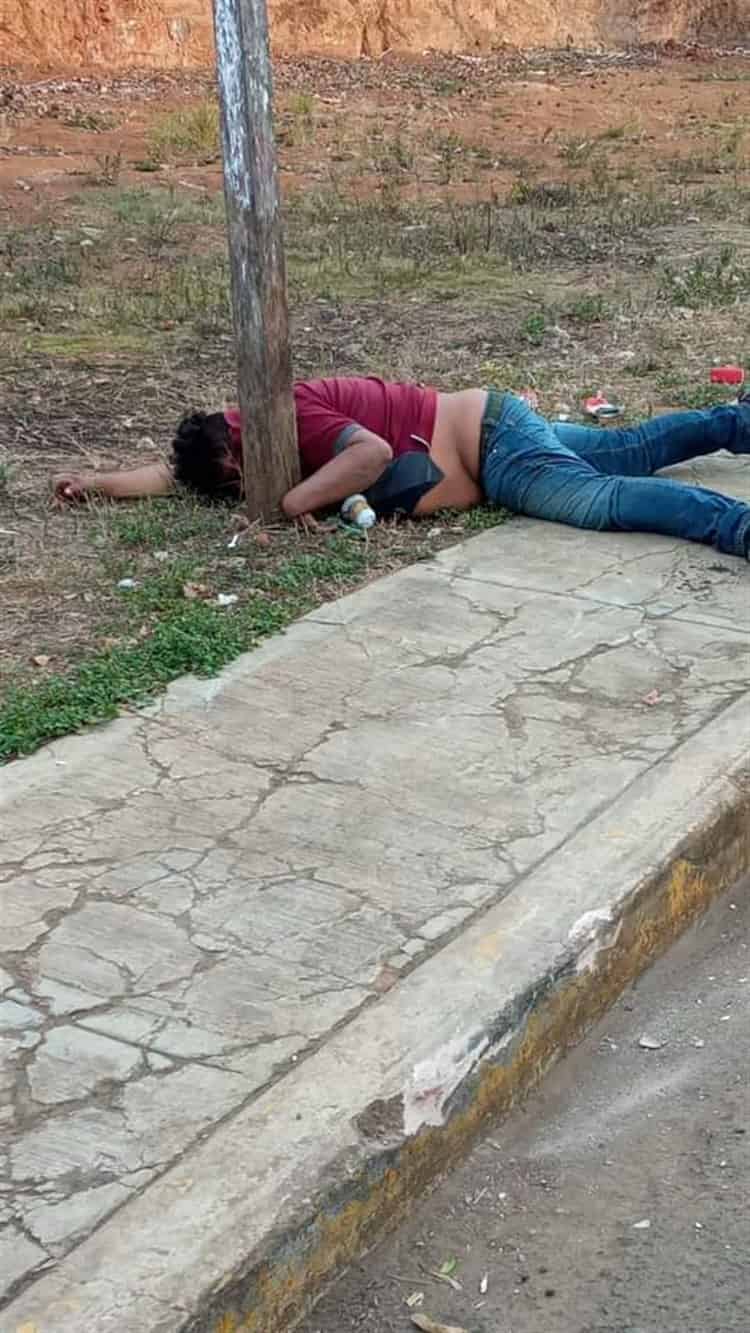 Motociclista derrapa en el municipio de Comapa, Veracruz