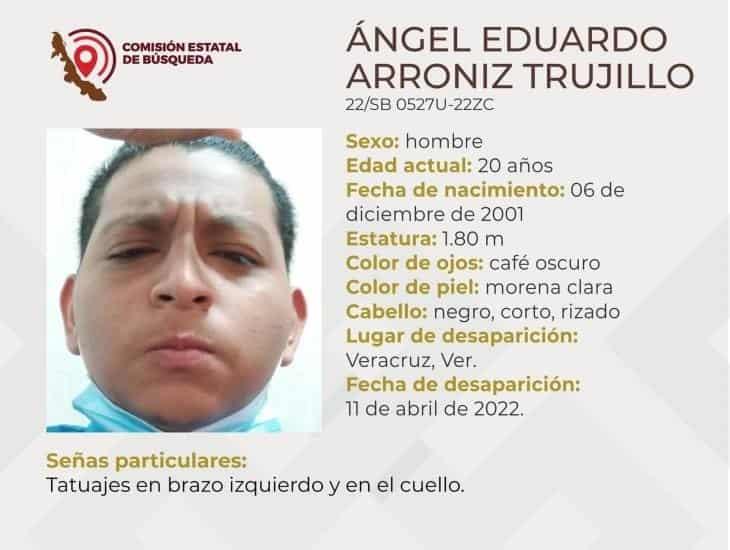 Desaparece hombre de 20 años en el Puerto de Veracruz