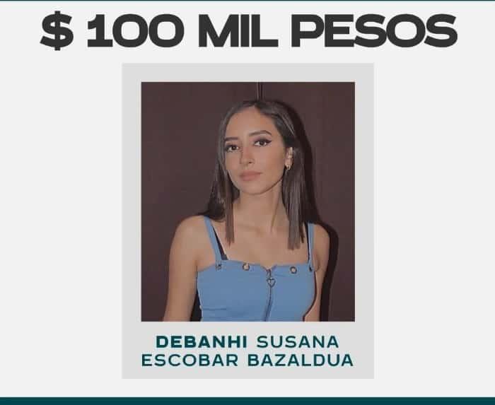 Ofrecen en Nuevo León 100 mil pesos para ubicar a Debanhi Escobar