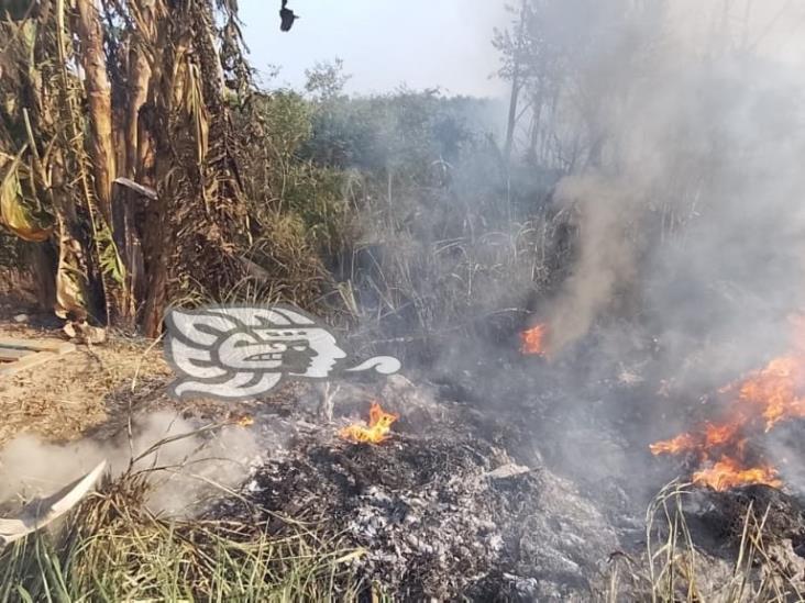 Rescatan a discapacitado tras incendio de matorrales en la Minatitlán-Coatzacoalcos