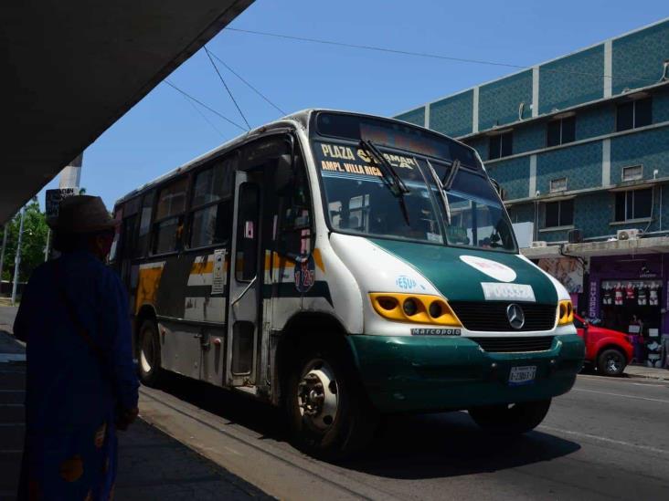 Conductores del transporte público en Veracruz exigen mejora para las unidades