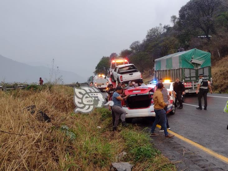 Carambola dejó a una mujer herida en la autopista Orizaba-Puebla