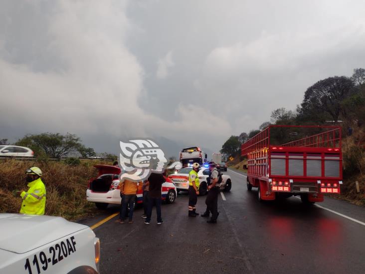 Carambola dejó a una mujer herida en la autopista Orizaba-Puebla