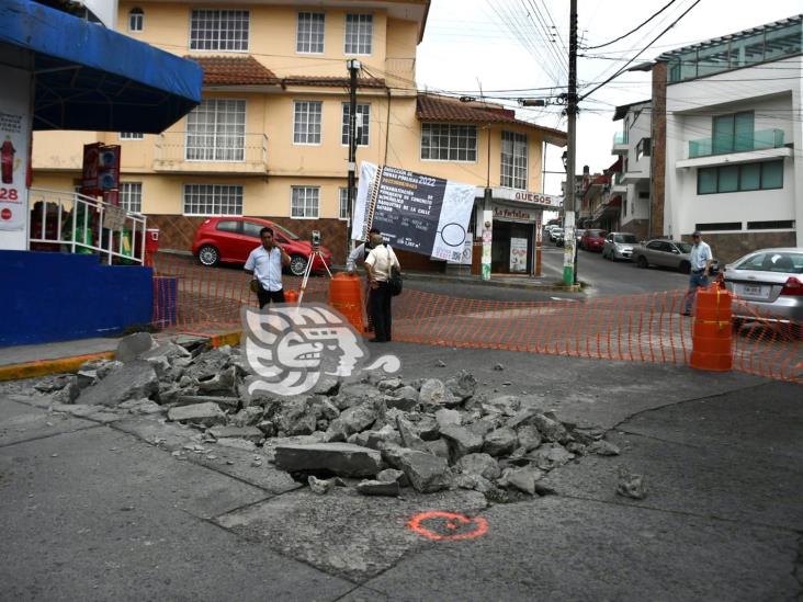 Inicia rehabilitación integral de la calle Sayago, en Xalapa