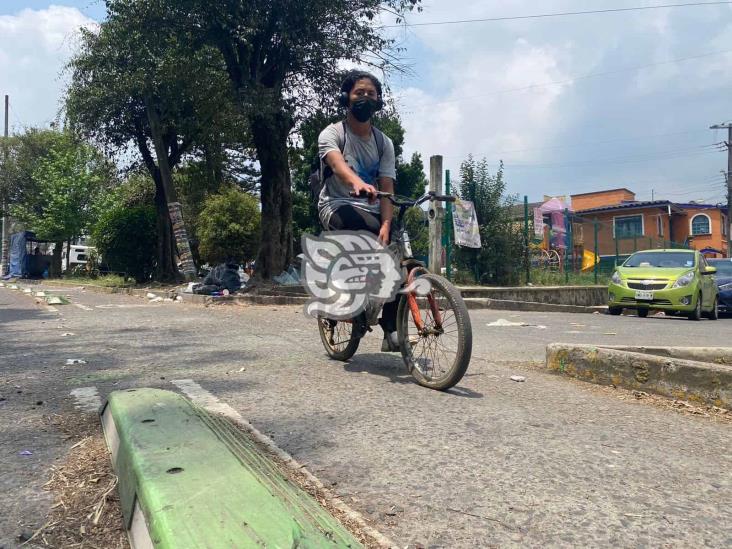 Descuidada y hasta vandalizada; ¿qué ha sido de la ciclovía de Xalapa?