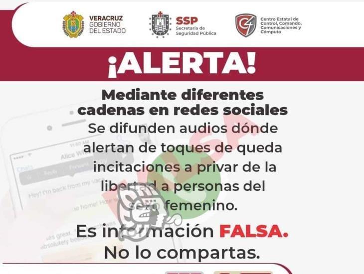 Piden no replicar audios sobre toque de queda en Veracruz; son falsos