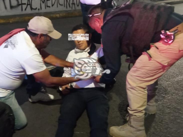 Atropellan a Policía Vial en el Viaducto de Xalapa