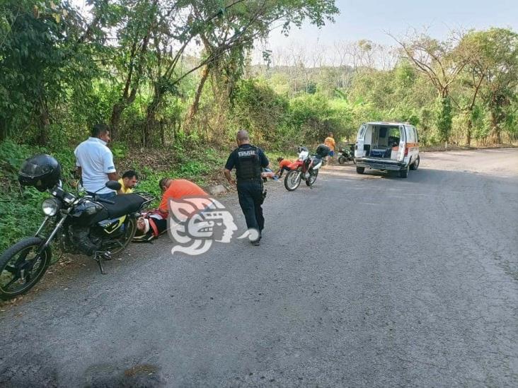 Derrapa joven motociclista sobre la Misantla-Xalapa