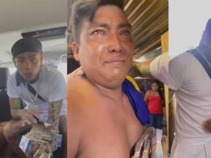 Rapero regala 1 millón de pesos a familia de escasos recursos en Cancún